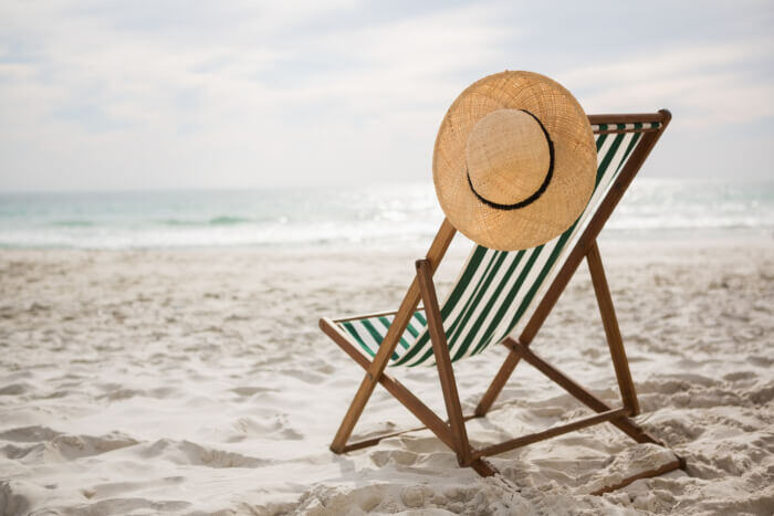 Sonnenstuhl am Strand